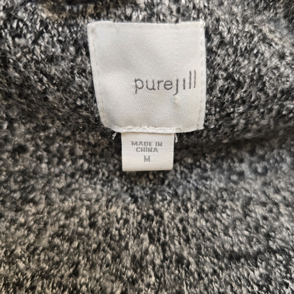 Pure Jill  Jacket Size Medium  Snap Button Long Sleeve Whit Pockets - Picture 7 of 15